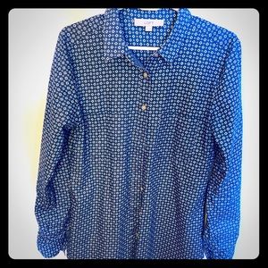 Chambray Top with Pattern